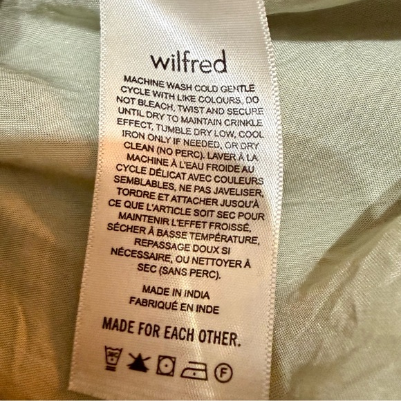 Aritzia Wilfred Daiquiri Dress 🌿 Sage Green Boho Babydoll Tiered Mini - Picture 6 of 7